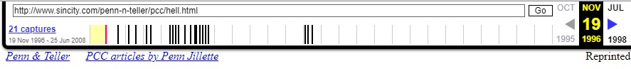 Wayback machine Sparkline