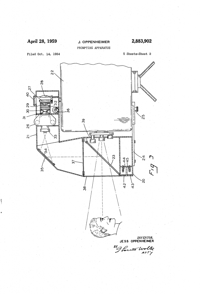 TelePrompTer Patent